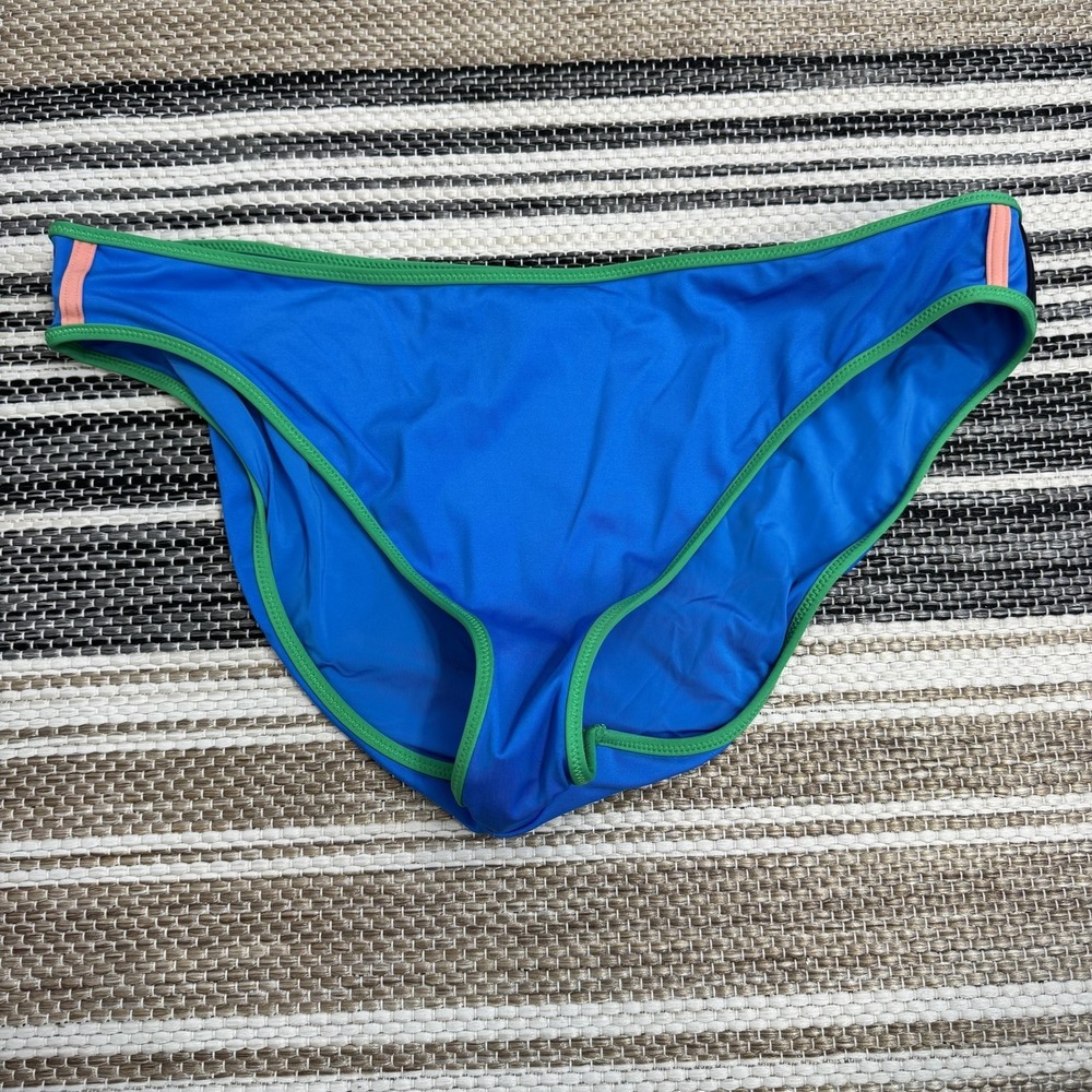THE UPSIDE Swim Bottom Women's 12 Blue Green Colorblock Bikini Brief Beach